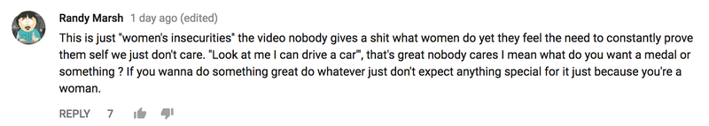 Illustration for article titled The Comments On This Video About A Lack Of 'Car Girls' Are Why There's A Lack Of Car Girls